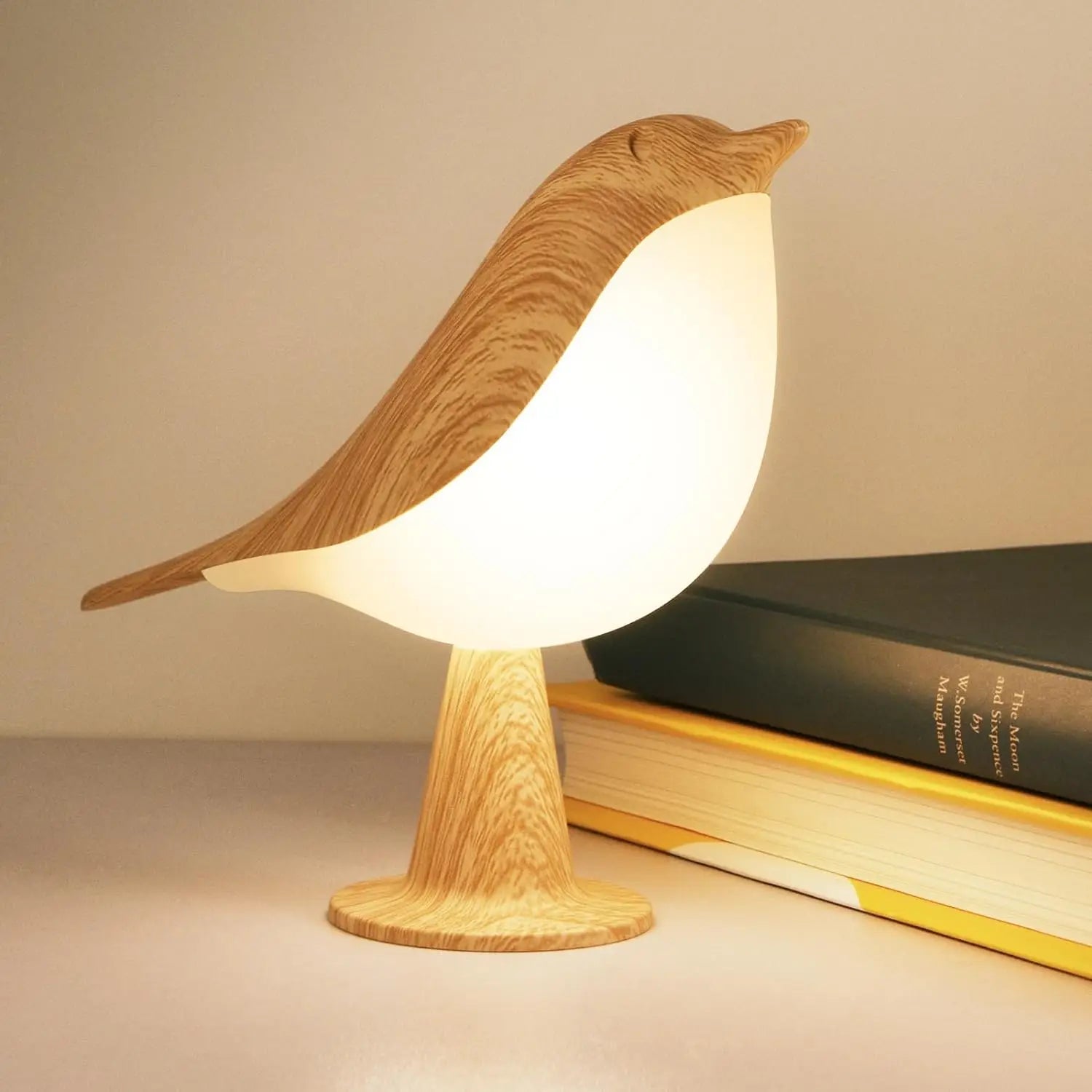 1Pc LED Touch-Control Bird Lamp - Art Deco, 3-Levels Dimmable, Usb-Cordless with Rechargeable Battery, Versatile for All Rooms